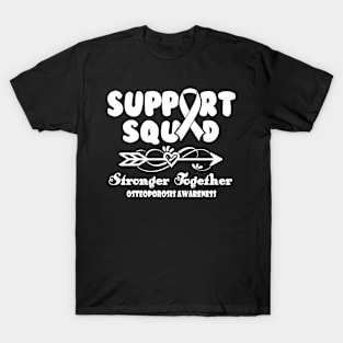 Osteoporosis Gastroparesis Awareness Support Squad Stronger Together - In This Family We Fight Together T-Shirt T-Shirt